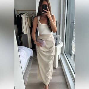 DISSH Cream Maxi Skirt